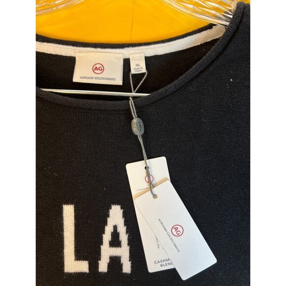 Adriano Goldschmied Cedic Crew Sweater Mens XL Black La Nouvelle Vague $198 NWT - Picture 5 of 8